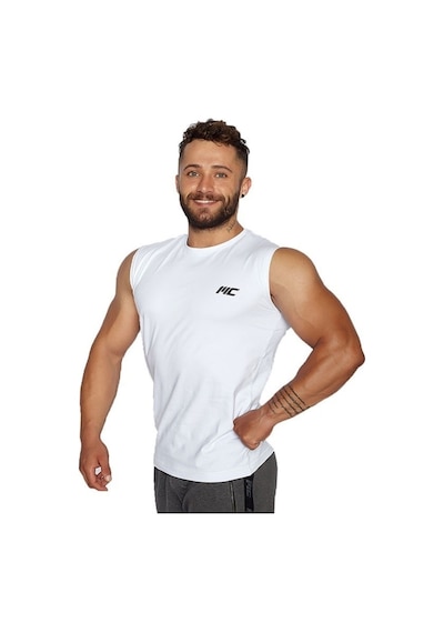 Musclecloth Training Kolsuz T-Shirt Beyaz Çok Renkli