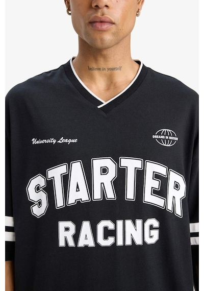 DeFacto %100 Pamuk Loose Fit Bisiklet Yaka Sırt Baskılı Kısa Kollu Tişört F0188AX25SMBK81 DeFacto %100 Pamuk Loose Fit Bisiklet Yaka Sırt Baskılı Kısa Kollu Tişört F0188AX25SMBK81