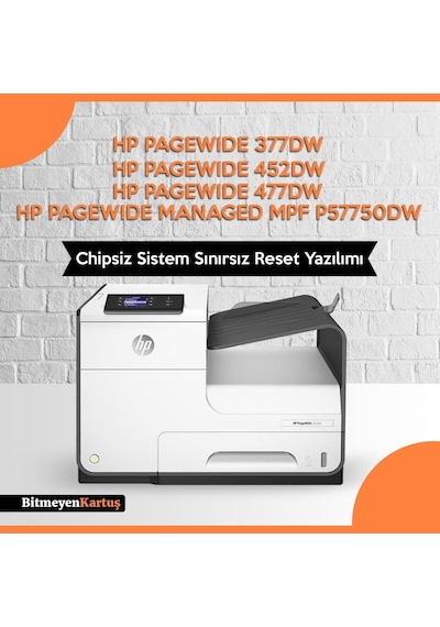 HP PageWide 477 / 452 / 377/ 55750 SERİSİ Chipsiz Sistem Sınırsız