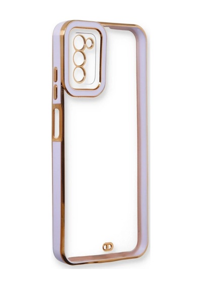Gees Global Samsung Galaxy A03s Kılıf Liva Lens Silikon - Lila Gbzs