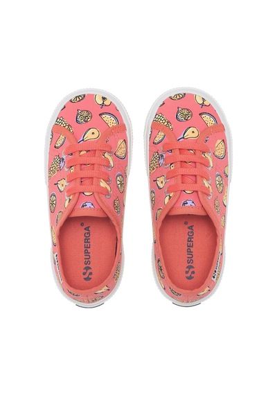 Superga 3750 Kids Fruit Print Leggera Çocuk Unisex Turuncu Bileksiz Sneaker Turuncu-469