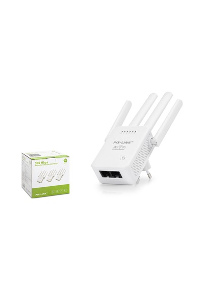 Pıxlınk Wr47d4q Wifi Repeater Router Access Point 300 Mbps Beyaz