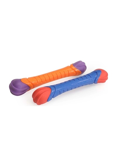 Gıcırtılı Ve İki Renkli Tpr Çubuk Köpek Oyuncağı 24 Cm Eğlenceli Isırma Çubuğu
