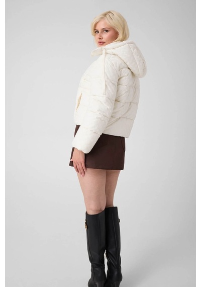 Guess Kısa Şişme Beyaz Kadın Mont W6bl56w4195-g012