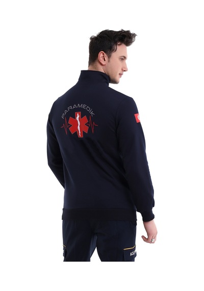 Paramedik Sweatshırt Kışlık Balıkçı Yaka Lacivert-7348