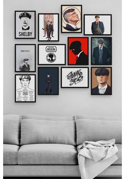 Thomas Shelby 12 Parça Ahşap Mdf Tablo Zlltb398 Karışık - 241839544 Karışık