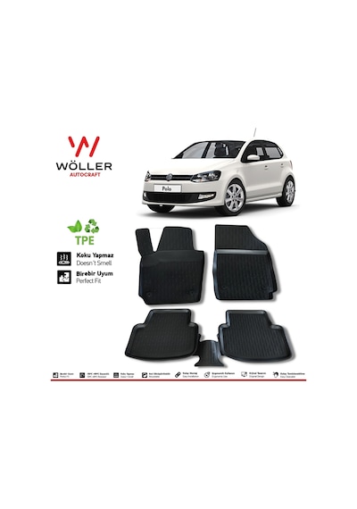 Volkswagen Polo Paspas 2010 2017 Arası 3D Havuzlu Wöller Paspas