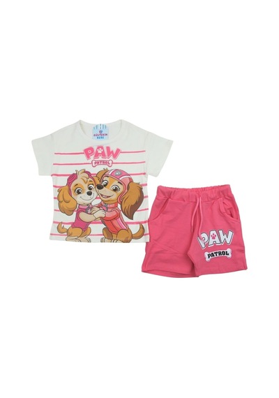 Paw 3-10 Yaş Kız Şortlu İkili Takım-7557175 - Pembe Pembe