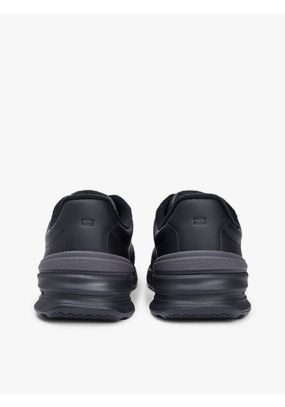 Tommy Hilfiger Fm0fm05721 Retro Runner Mix Leather Erkek Günlük Ayakkabı Siyah