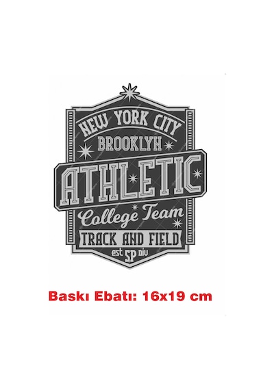 New York City Yazı Temalı Ütü İle Yapışan Tekstil Kumaş Tişört Dtf Baskı 3479