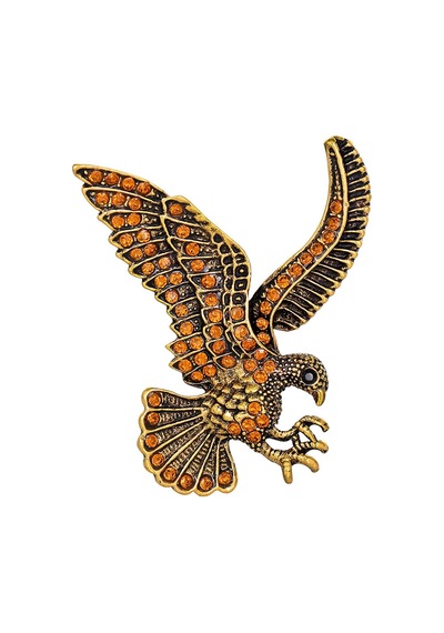 Rhinestones İle Eagle Broş - Mücevher Yapımı Veya Moda Aksesuarları İçin Vivid Kuş Pimi Çok Renkli