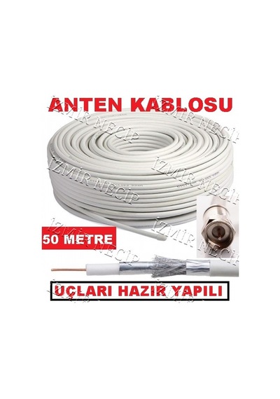 50 Metre Uydu Anten Kablosu Hazır Uçlu