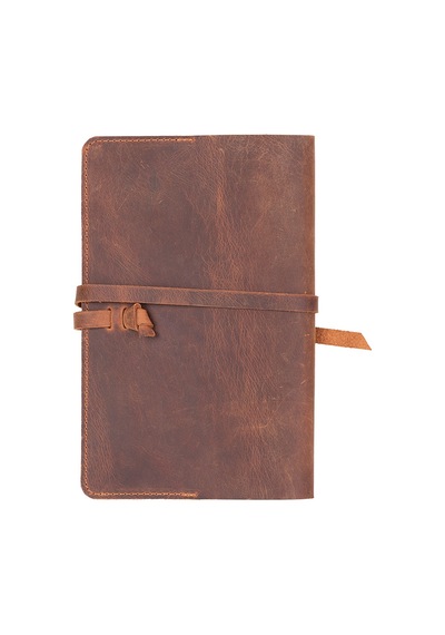 Bloom Scribe Wrap Saddle Brown A5 Hakiki Deri Defter Kılıfı