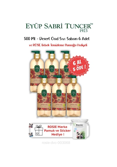 Desert Oud Sıvı Sabun 500 Ml 6 Al 5 Öde Ve Rosıe Hediyeli