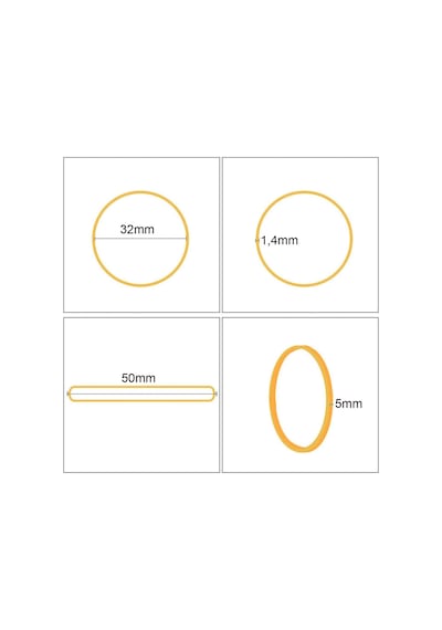 Ekoset Geniş Kauçuk Paket Ambalaj Kasa Lastiği 50X5Mm 1Kg