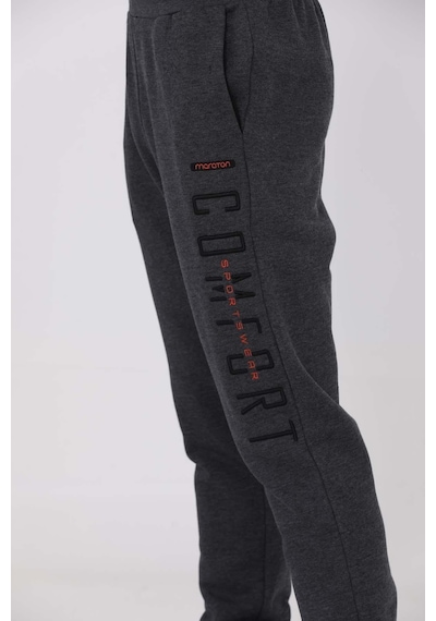Maraton Sportswear Regular Erkek Ribana Paça Basic Siyah Eşofman Altı 20105-siyah Siyah