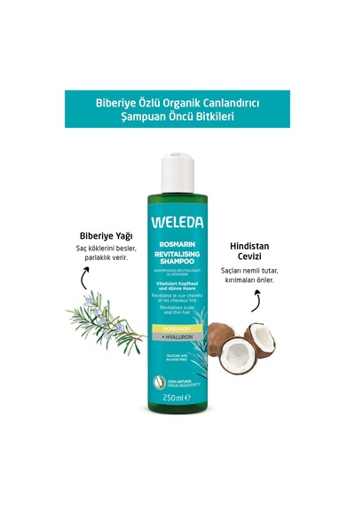 Weleda Biberiye Özlü Organik Canlandırıcı Saç Bakım Şampuanı 250ml