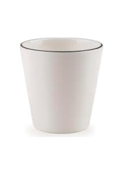 Porselen Ekin 2 Parça Mug Bardak, Siyah Fileli 000 Açık Krem
