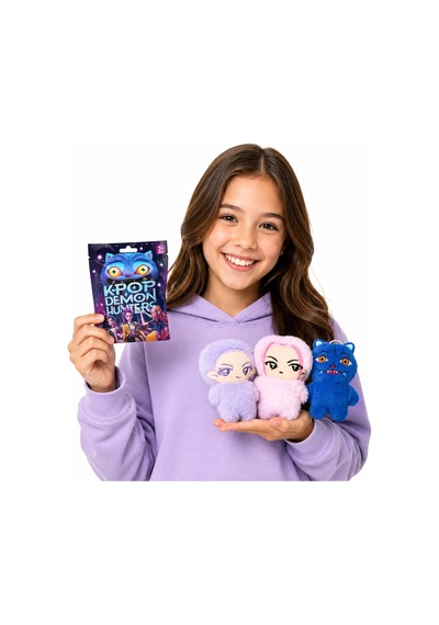 K-pop Demon Hunters 10 Cm Peluş Oyuncak Ve Koleksiyon Kartı Hediye Paketi Açık Bej
