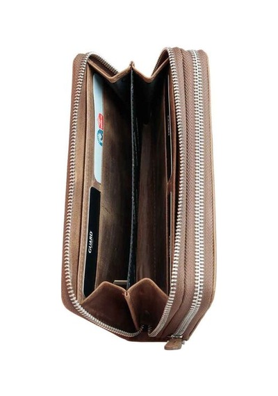 Guard Crazy Taba Hakiki Deri Çift Fermuarlı El Çantası // Grd260225wt1462 Çok Renkli