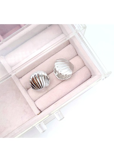 Çift Yönlü İstiridye Silver Küpe