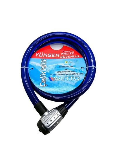 Wetto Mrm-959 Çelik Motor ve Bisiklet Kilidi 25x1500 MM Beyaz
