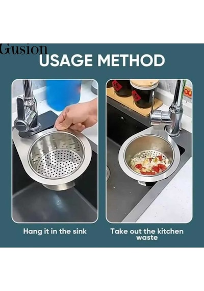 Kuğu Tasarımlı Paslanmaz Lavabo Drenaj Sepeti Musluğa Asılabilir Atıkları Döküntüleri Toplar Çelik Diğer
