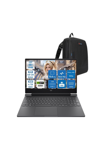 HP Victus 15-WFA2036NT C52QWEAF25 i7-13620H 48 GB 4 TB SSD 8 GB RTX5050 15.6" Dos Dizüstü Bilgisayar + Zetta Çanta