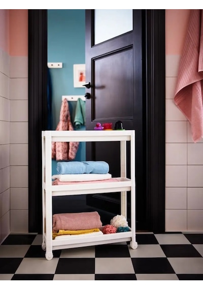 Ikea Vesken Banyo Rafı Ikea 3 Bölmeli Raf 152378955 Beyaz