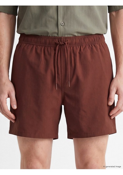 Lcw Swımwear Kahverengi En Kısa Boy Erkek Deniz Şortu