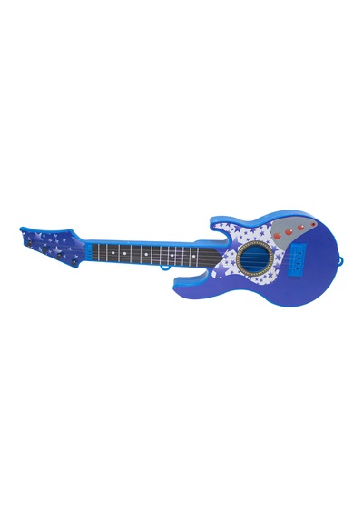 Rock Gitar Oyuncak Metal Telli 45 Cm Mavi