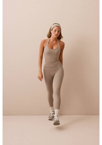 Los Ojos X Ece Vizon Yüksek Bel Spor Tayt Mono Leggings Vizon