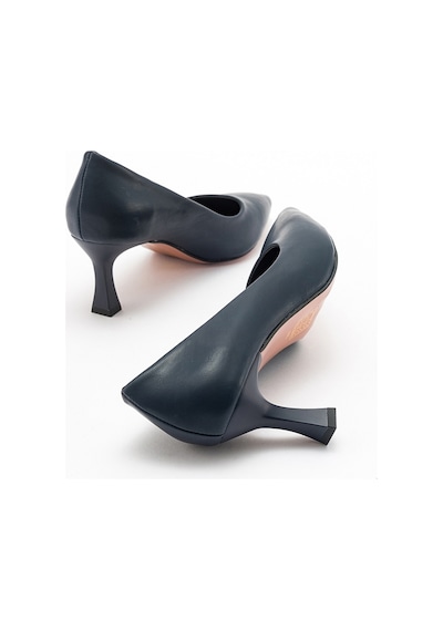 Luvishoes Pedra Laci Cilt Kadın Topuklu Ayakkabı Lacivert