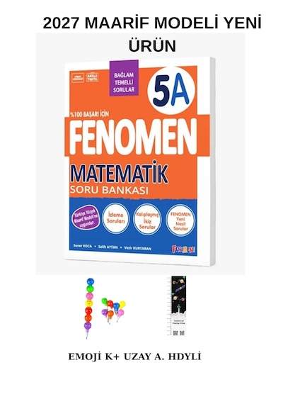 Fenomen 5. Sınıf Matematik A Soru Bankası Uzay A+emoji K+ 2027 Yeni Maarif Modeli