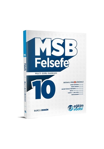 Eğitim Vadisi 10. Sınıf Felsefe Multi Soru Bankası