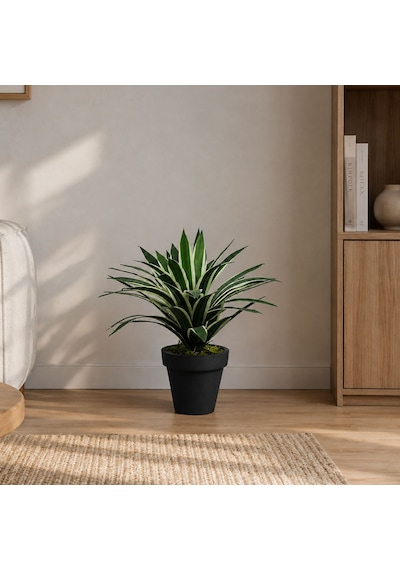 Yapay Ağaç Agave Alacalı Yeşil 45 Cm