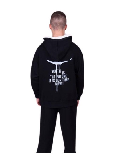 Marions Çocuk 2 İplik Kumaş Pamuklu Sırtı Yazı Detaylı Kapüşonlu Tasarım Sweatshirt-13541 Siyah Marions Çocuk 2 İplik Kumaş Pamuklu Sırtı Yazı Detaylı Kapüşonlu Tasarım Sweatshirt-13541 Siyah