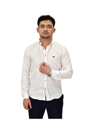 Erkek Likralı Spor Silim Fit Gömlek Bgl-st04327 Siyah