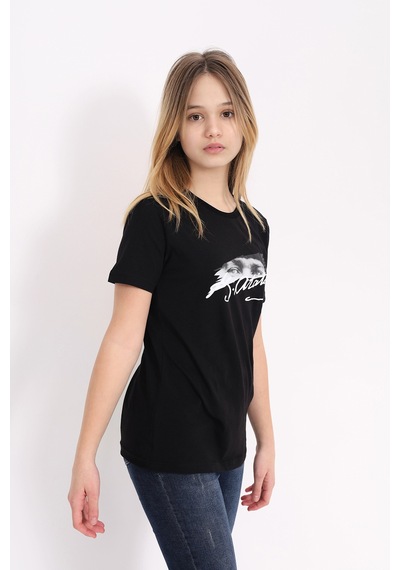 Toontoy Kids Toontoy Unisex Çocuk Atatürk Baskılı Tişört 23072 Siyah