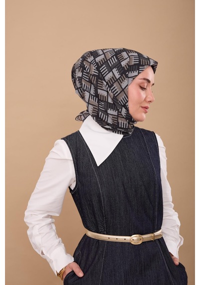 Silk Home Yaz Esintisi Eşarp 150001-14 Füme, Gri, Vizon, Soluk Siyah