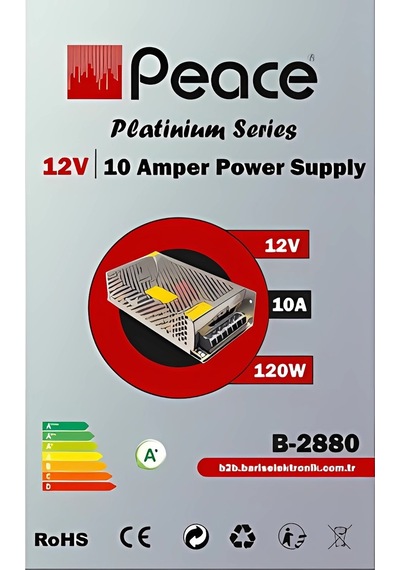 Peace B2880 Metal Adaptör 12v 10a Silver