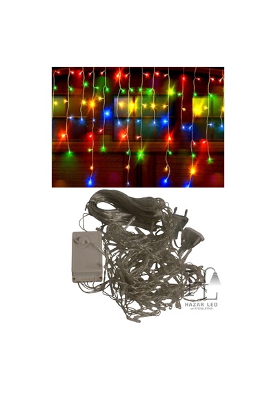 96 Ledli 16 Saçaklı Eklenebilir Kelebek Fonksiyonlu RGB Dekoratif Led Yılbaşı Süsü 4.5 M