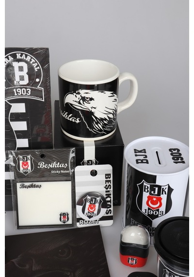 Lisanslı Beşiktaş 42 Parça Hobi Kırtasiye Seti Kupa,puzzle,boya Kalemi Altın