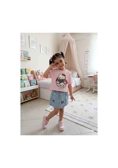 Bubiee Baby Kız Çocuk Pamuklu Tişört Ve Kot Şort Etekli Bayramlık Şık Alt Üst Takım Çok Renkli Bubiee Baby Kız Çocuk Pamuklu Tişört Ve Kot Şort Etekli Bayramlık Şık Alt Üst Takım Çok Renkli