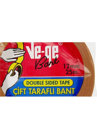 Çift Taraflı Bant - Askılı, 12 Mm X 25m