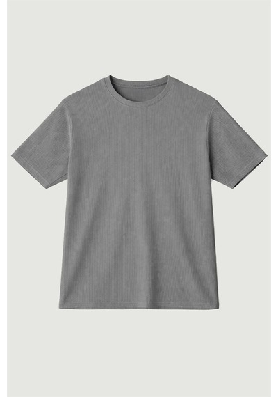 Fitilli Oversize Tişört Gri
