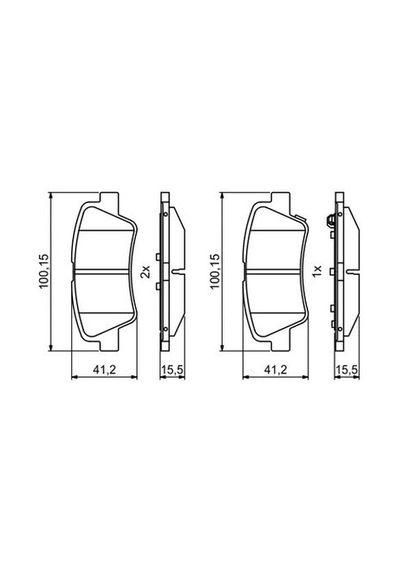 Kia Ceed 1.6 2012-2015 Bosch Arka Balata Netpar25338