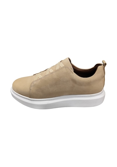 King Paolo King Shoes Bej Rengi Lastikli Erkek Ayakkabı Beyaz