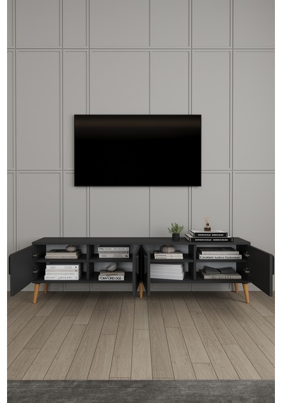 Lüks Yemek Odası Takımı 3 Parça %100 Mdf Konsol Yemek Masası Tv Ünitesi Yt03 Antrasit Lüks Yemek Odası Takımı 3 Parça %100 Mdf Konsol Yemek Masası Tv Ünitesi Yt03 Antrasit
