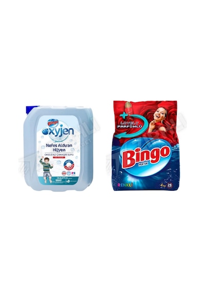 Bingo Çam.suyu Oksijen 4 L + Renkliler 4kg 2'li Set Diğer